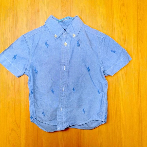 Ralph Lauren Chambray Button Down Short Sleeve Shirt. Size 3T - Picture 1 of 4